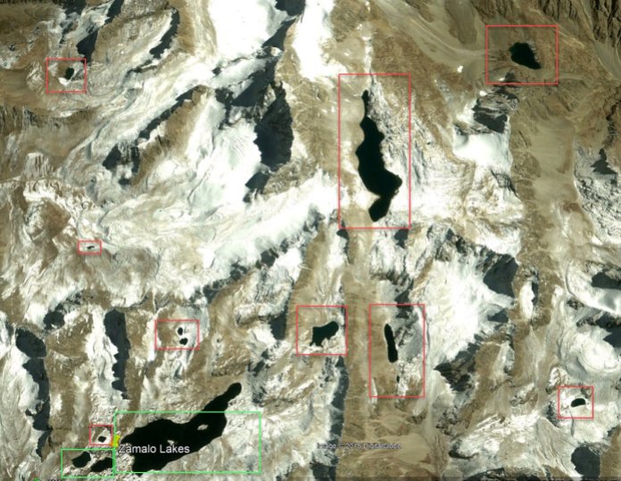 Zamalo Lakes on Google Earth